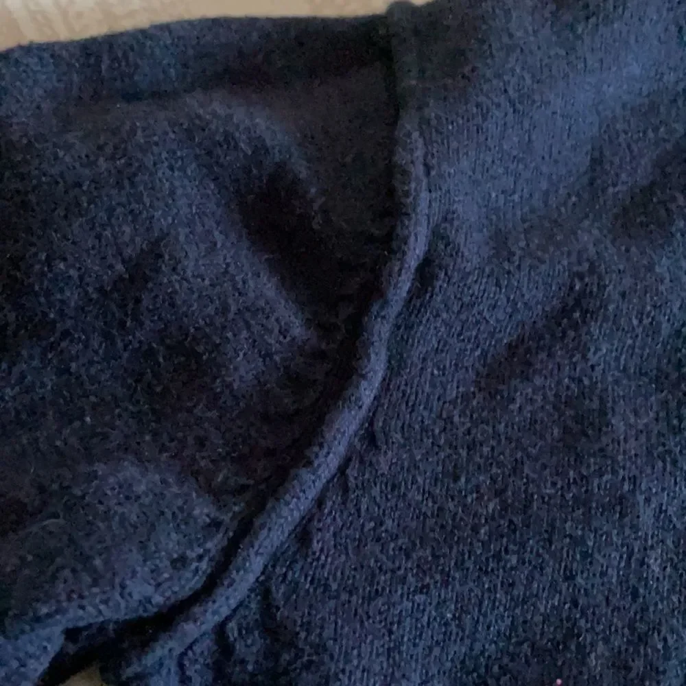 Vince Boys Navy Blue & Black Crewneck Sweater